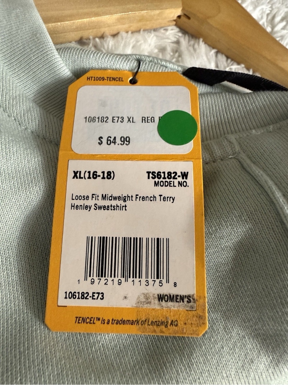 carhartt loose fit midweight French Terry Henley Sweatshirt - Picture 3 of 4